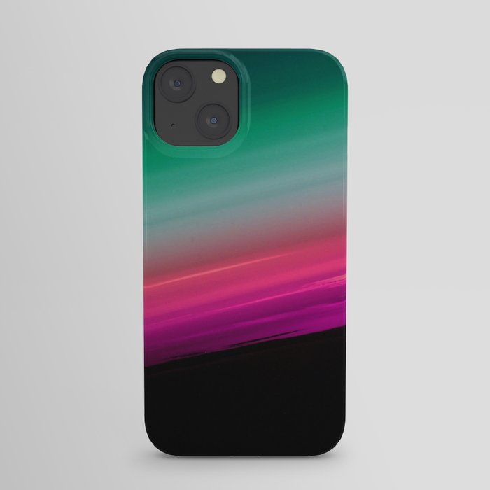 Teal Green Pink Fuchsia Ombre Gradient iPhone Case