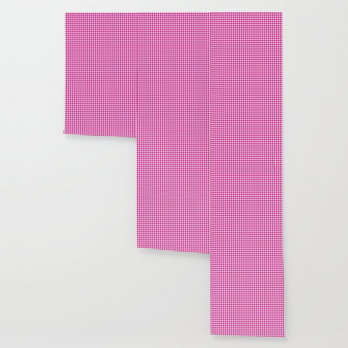 Shocking Hot Pink Valentine Pink And White Buffalo Check Plaid Wallpaper By Honorandobey Society6 society6