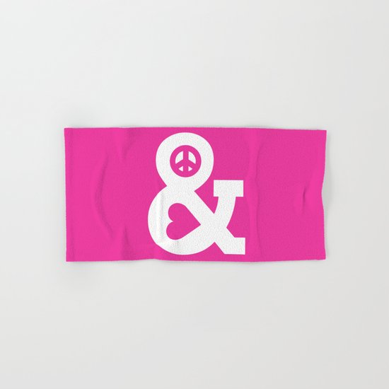 Peace and Love (pink edition) Hand & Bath Towel