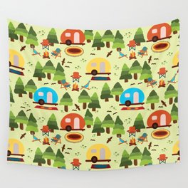 Caravan Campground Vacation Wall Tapestry