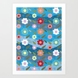 An Air of Spring | Colorful Floral Pattern Art Print