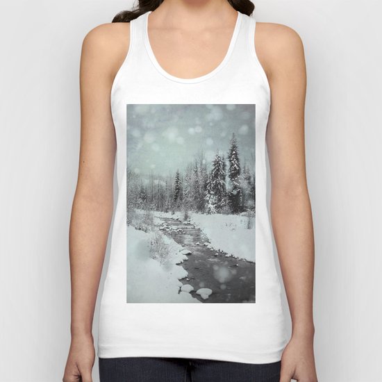 Blue Winter Landscape Unisex Tank Top