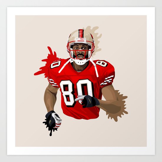 Jerry Rice Illustration Art Print