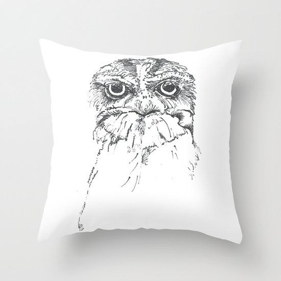 Grumpy Feathers Throw Pillow
