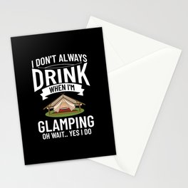 Glamping Tent Camping RV Glamper Ideas Stationery Card