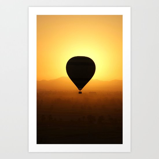 Balloon Over Valley of the Kings Art Print