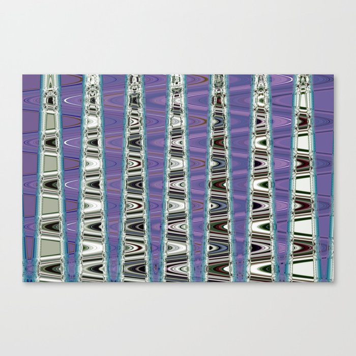 Purple Black And White Abstraction Canvas Print