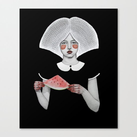 Zora in Black Canvas Print