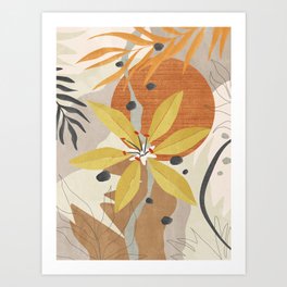 Abstract Botanical 01 Art Print