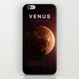 Venus planet. Poster background illustration. iPhone Skin
