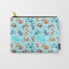 Bikes on Blue Carry-All Pouch