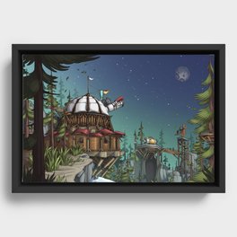 Forest observatory  Framed Canvas