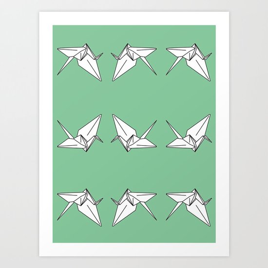 Paper Crane Motif, 2013. Art Print