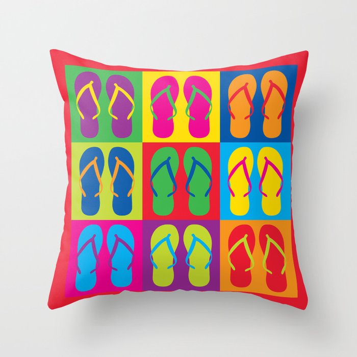 pop art flip flops