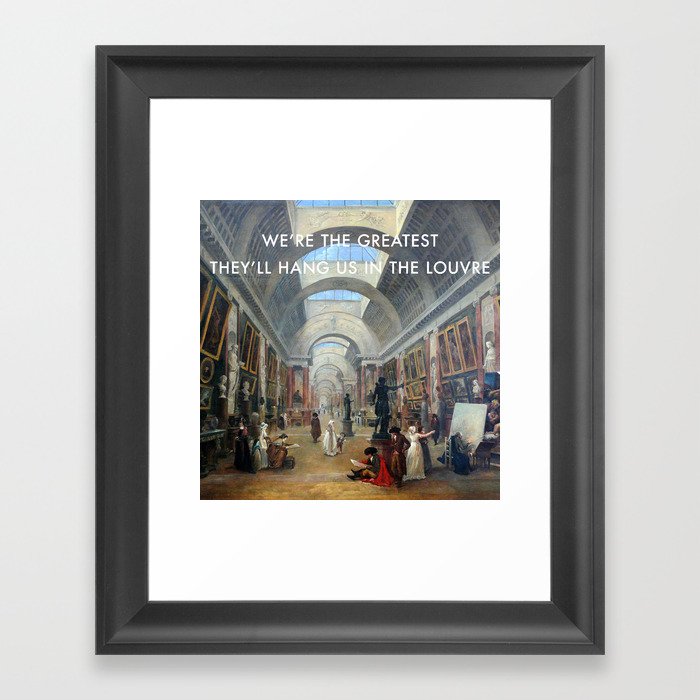 The Greatest in the Grande Galerie du Louvre Framed Art Print