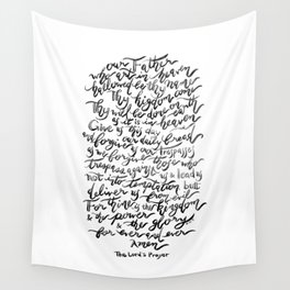 The Lord's Prayer - BW Wall Tapestry