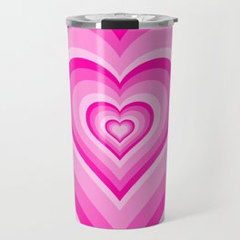Pink Love Heart Travel Mug