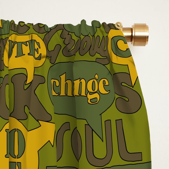 Signs And Slogans Grass Blackout Curtain By Pilgrimlee Society6
