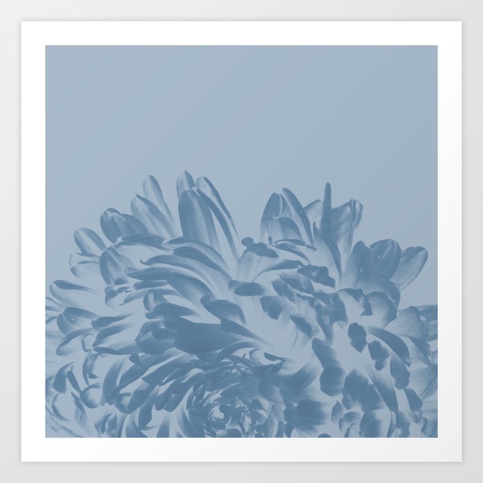 Dusty Blue Positive Negative Art Print