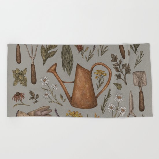 Gardening Beach Towel