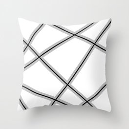 Abstract geometric pattern - gray Throw Pillow