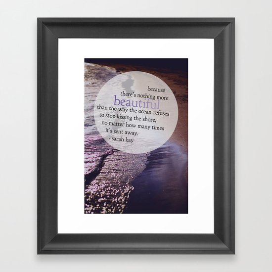 the ocean. Framed Art Print