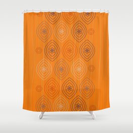 Moroccan silk in orange Shower Curtain