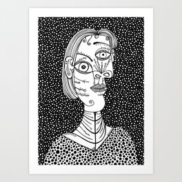 Haus and Hues Picasso Line Drawing Abstract Woman Wall Art - Line Art Pablo Picasso Artwork | Minimalistic Wall Art Print Picasso Aesthetic Line Art