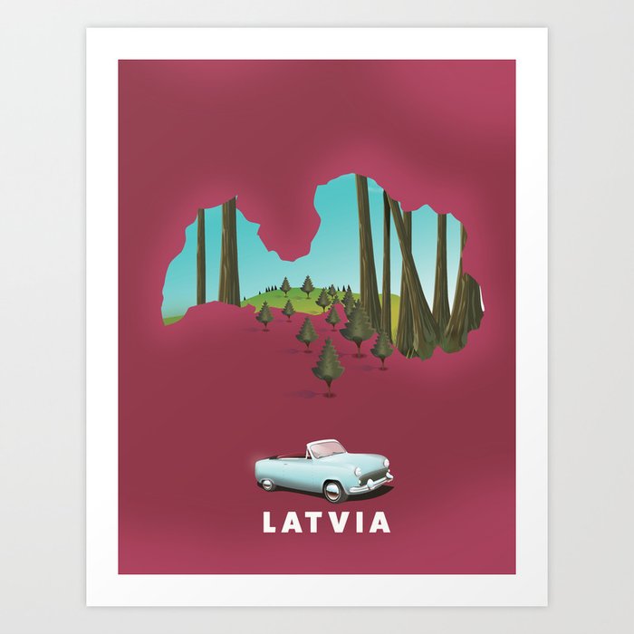 Latvia Art Print