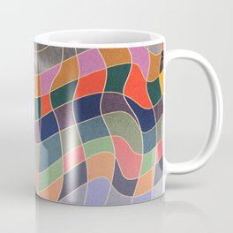 Warp Coffee Mug | Bauhaus, Art, Squares, Modern, Minimalsit, Rainbow, Muted, Brights, Modernist, Digital 