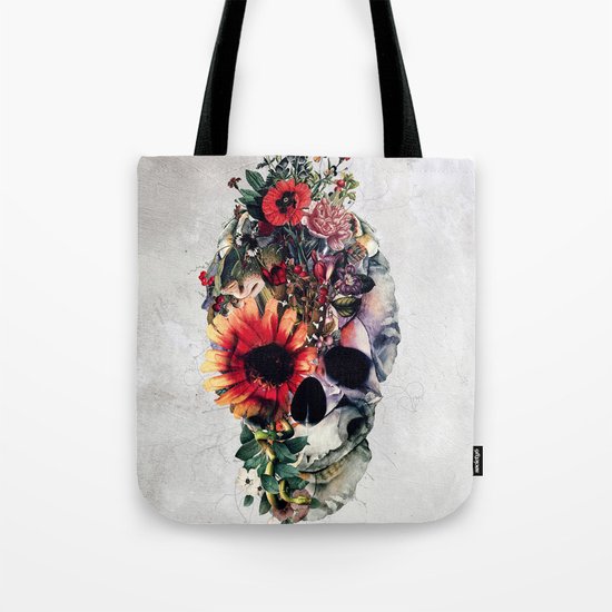 Two Face Skull Tote Bag