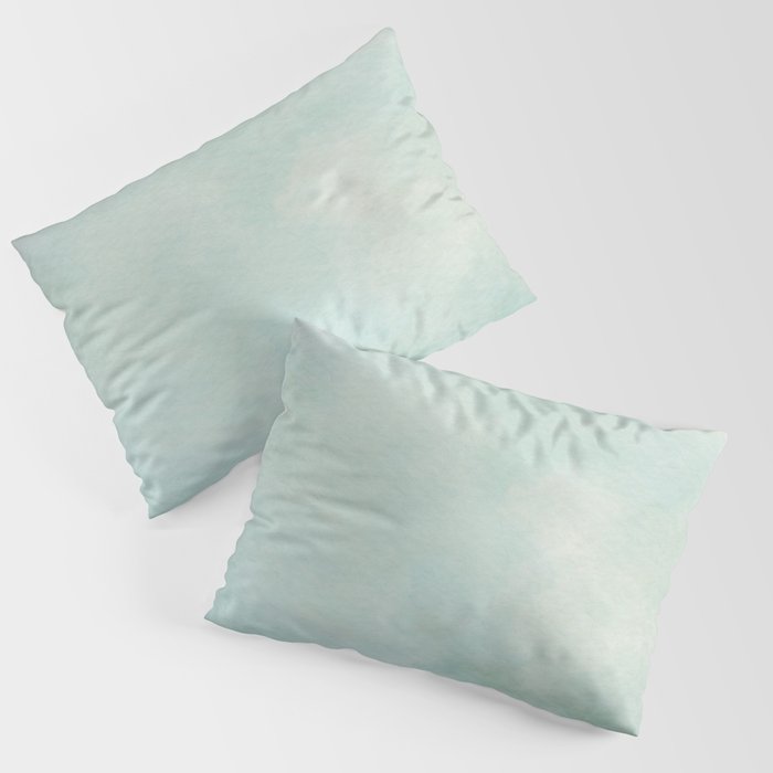 Blue gray watercolor background Pillow Sham