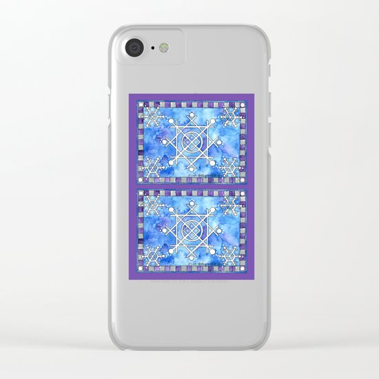 Snowflakes Clear iPhone Case
