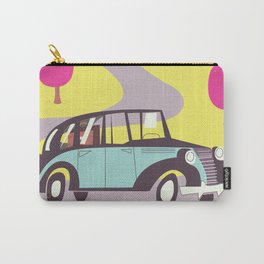 Visit the Seaside vintage car poster Carry-All Pouch