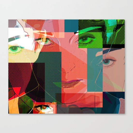 Eyes Pop art Canvas Print