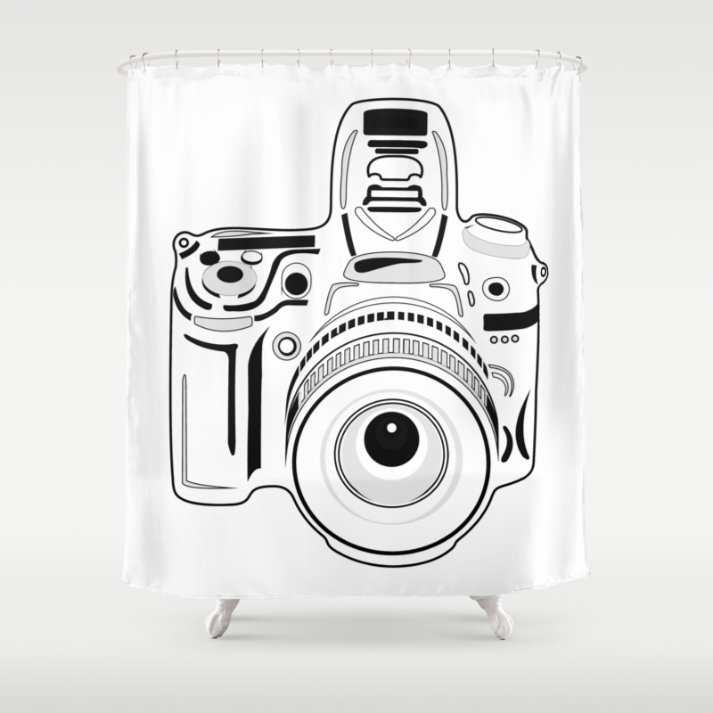 Black And White Camera Shower Curtain By Xooxoo Society6