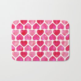 RUBY HEARTS Bath Mat | Drawing, Hearts, Curated, Rubies, Illustration, Heart, Gems, Valentine, Sparkly, Day 