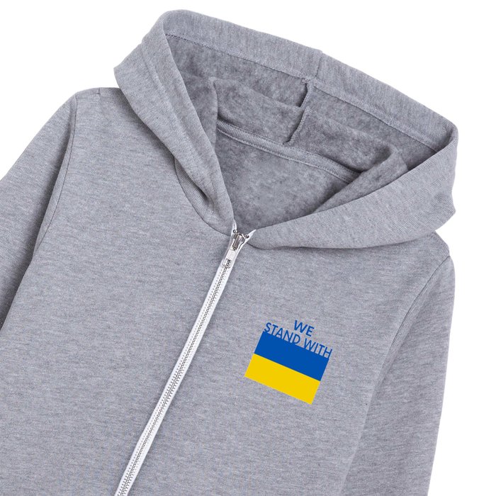 We Stand With Ukraine Kids Zip Hoodie