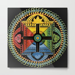 Mandala Tibétain Metal Print | Origine, Boudhisme, Monde, Yoga, Couleurs, Spirituel, Environnement, Temple, Zen, Protection 