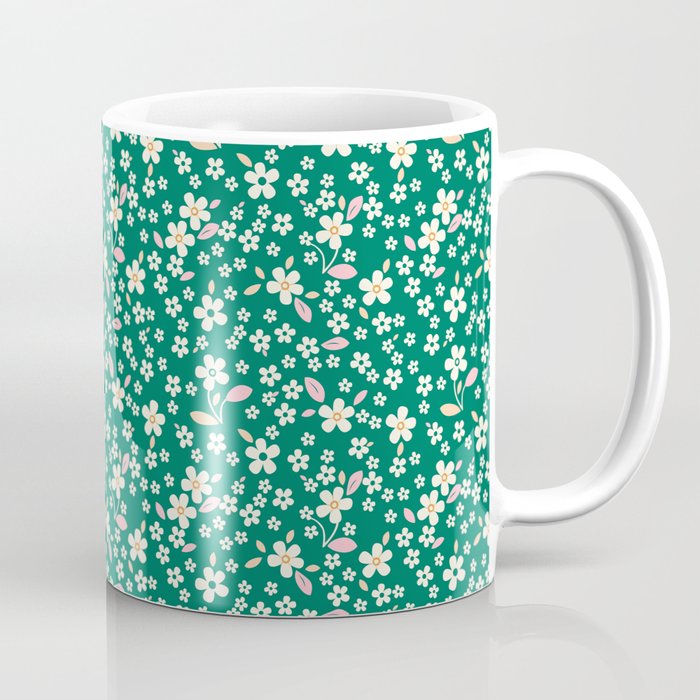 Ditsy Spring Floral - Green Coffee Mug