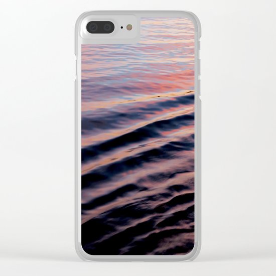 PINK RIPPLES Clear iPhone Case
