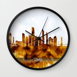 Izmir Turkey Skyline Wall Clock