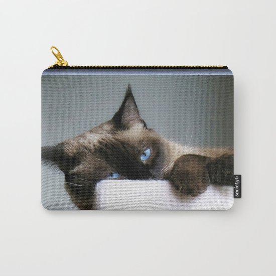 Blue Eyed Cat Carry-All Pouch