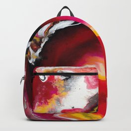 Abstract Red Fluid Backpack