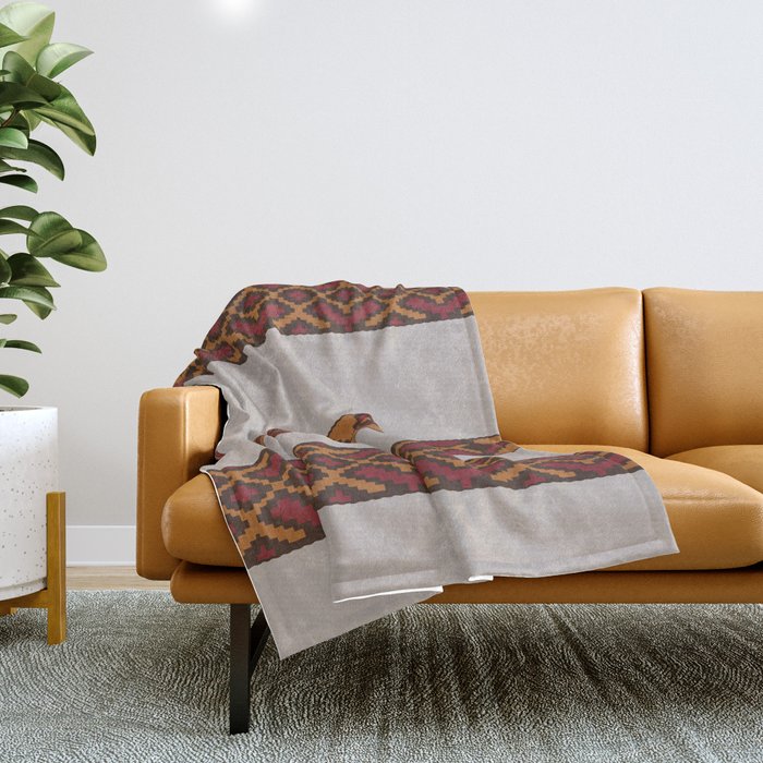 Boho Southwestern Pattern 8 Throw Blanket