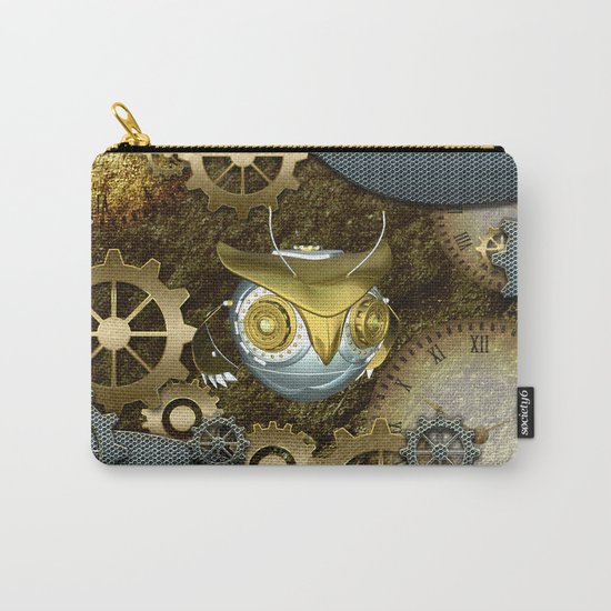Steampunk, awesome owl Carry-All Pouch