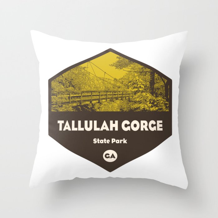 Tallulah Gorge State Park Georgia Throw Pillow