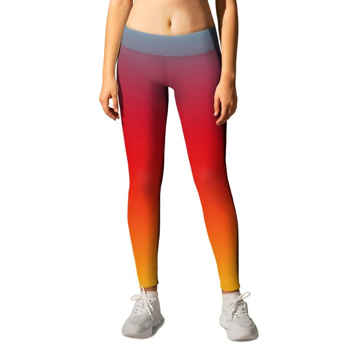 Aruba - Classic Colorful Blue Red Yellow Abstract Minimal Modern Summer Style Color Gradient Leggings