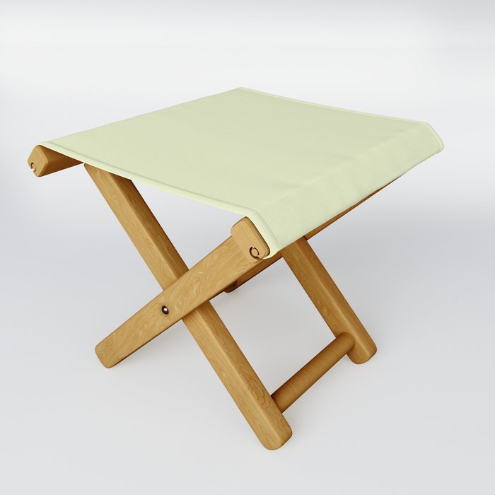 Pale Pastel Green Solid Color Hue Shade - Patternless Folding Stool