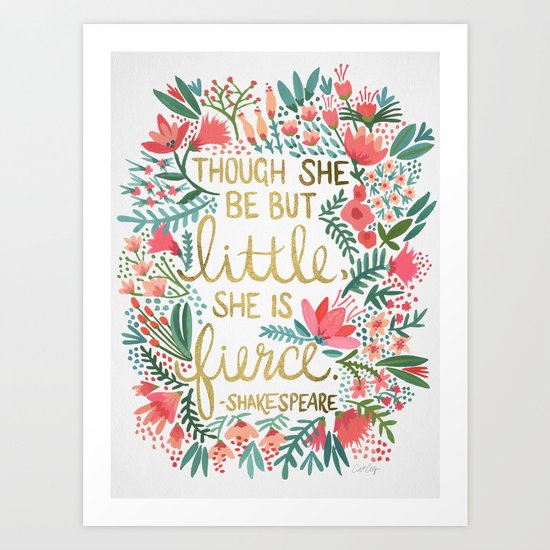 Little & Fierce Art Print